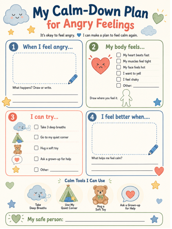 Calm Corner Worksheet Wizard GPT