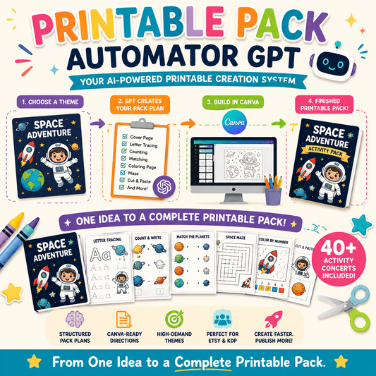 Kids Printable Pack Automator GPT