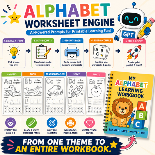 Alphabet Worksheet Engine GPT