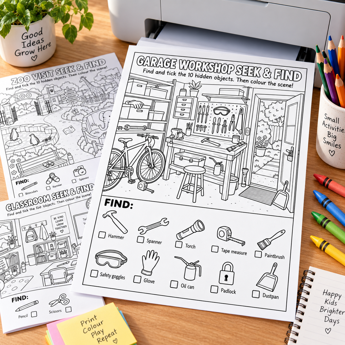 Kids Seek and Find Prompt Library